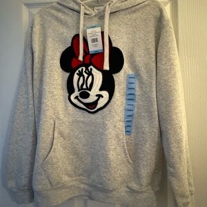 Gray Hoodie with Minnie Mouse Design